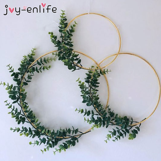 Metal Ring Artificial Flower Garland