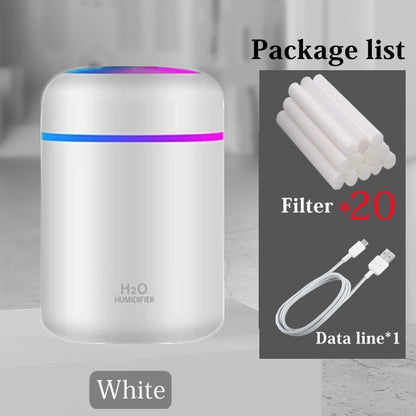 Portable 300ml Electric Air Humidifier Aroma Oil Diffuser USB Cool Mist Sprayer with Colorful Night Light for Home Car