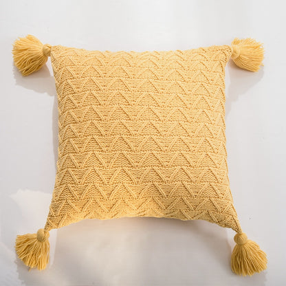 Cute Nordic Tassels Chenille Pillowcase (Multi Colors)