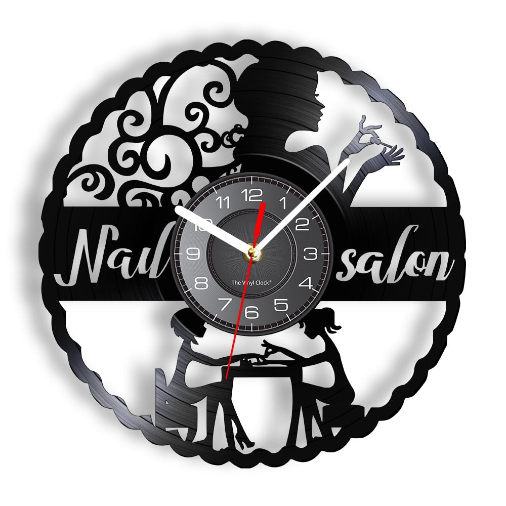 Design Wall Clock Fashion Beauty  Vinyl Record Wall Clock Decor (Multi Styles/Colors)