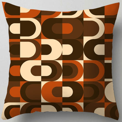 Luxury Plush Cushions Case Orange Yellow Brown Nordic Geometry (Multi Styles)