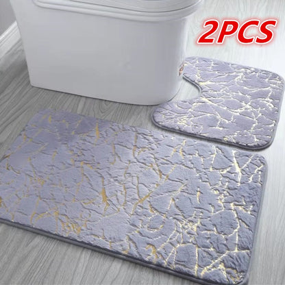 Bathroom Mat Sets Anti Slip Rug 3pc (Multi Styles/Colors)