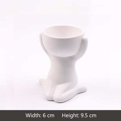 Imitation Humanoid Ceramic Flower Pots (Multi Styles/ Colors)