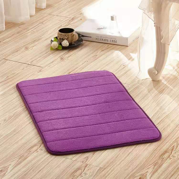 Coral Fleece Water Absorption Non-slip Memory Foam Washable Bathroom Mat (Multi Styles/Colors)