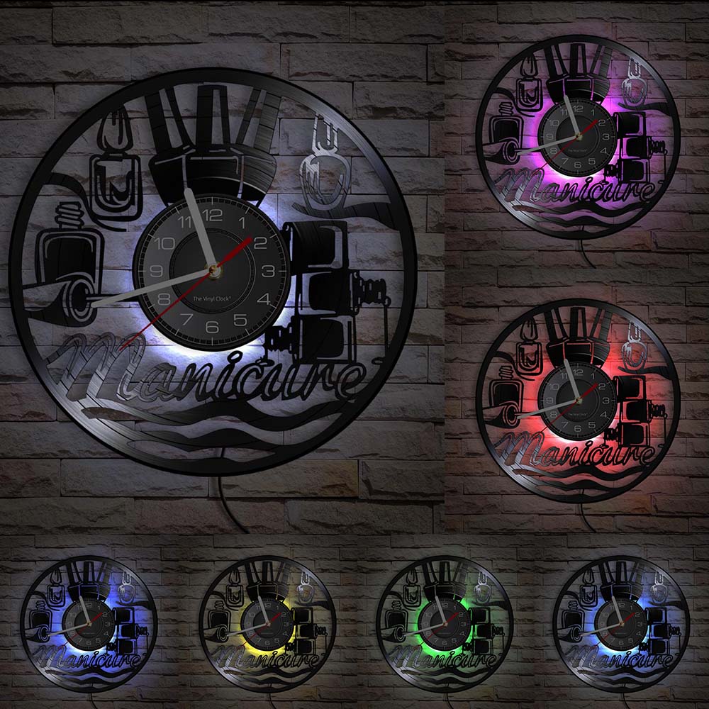 Design Wall Clock Fashion Beauty  Vinyl Record Wall Clock Decor (Multi Styles/Colors)