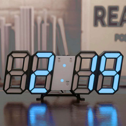 Smart 3D Digital Alarm Clock Wall (Multi Colors)