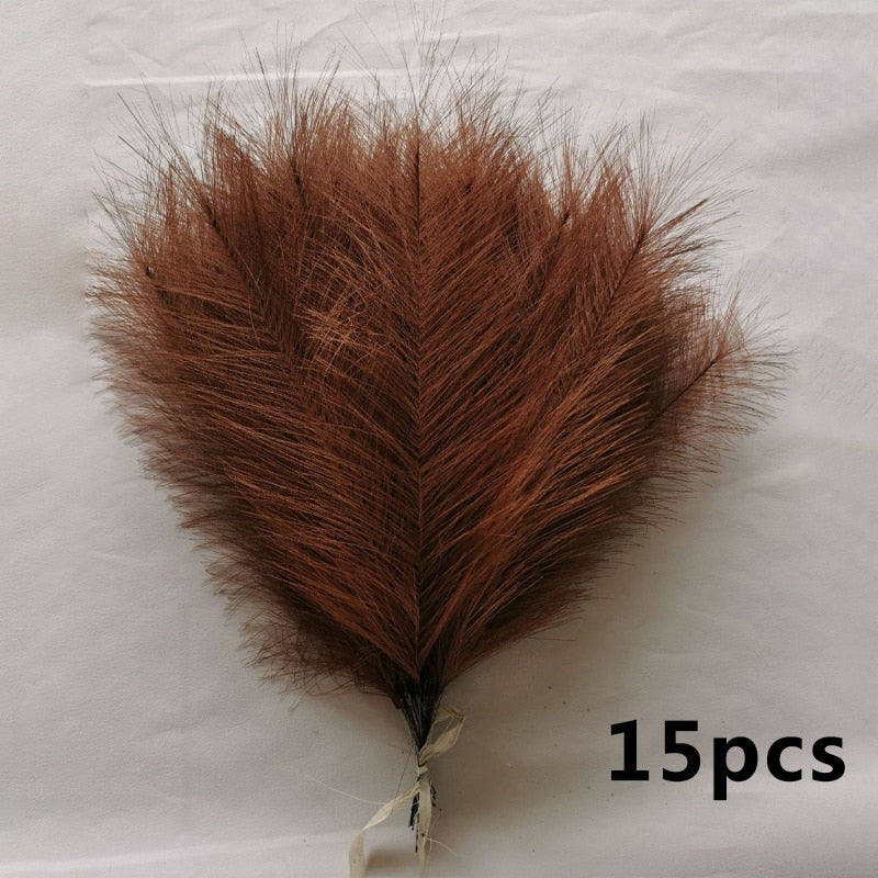 15pcs Artificial Pampas Grass Flower Bouquet (Multi Colors)