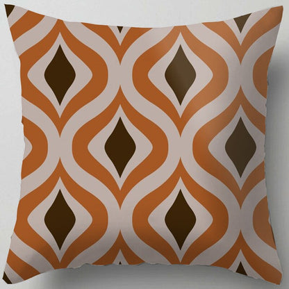 Luxury Plush Cushions Case Orange Yellow Brown Nordic Geometry (Multi Styles)