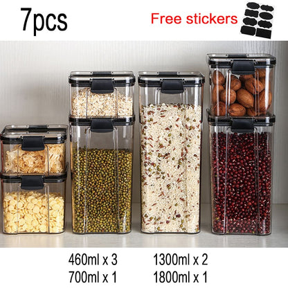 Food Storage Kitchen Container Plastic Box Jars for Bulk