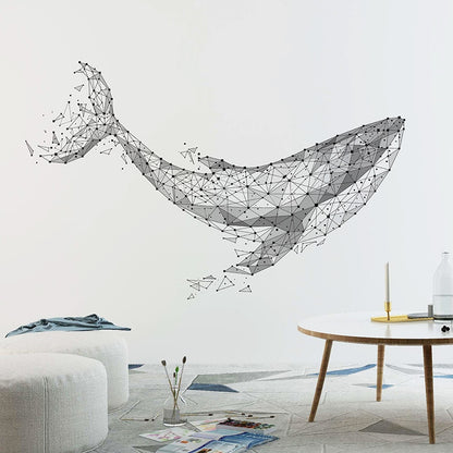 Cartoon Whale Animal Wall Stickers DIY Ocean Animal Wall Decal