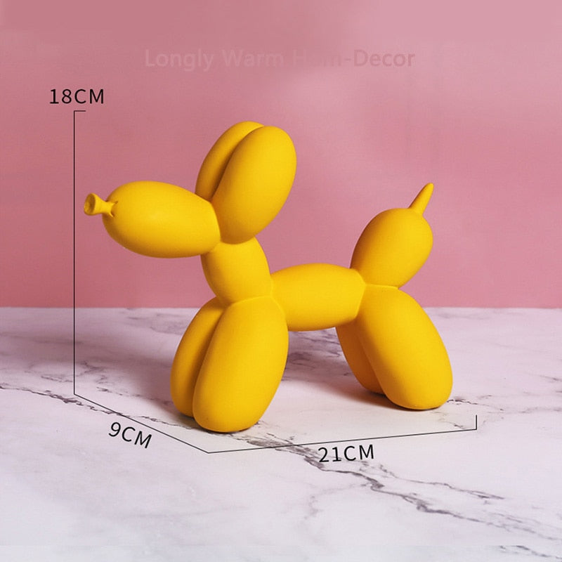 Nordic Creative Cute Resin Balloon Dog Statue (Multi Color)