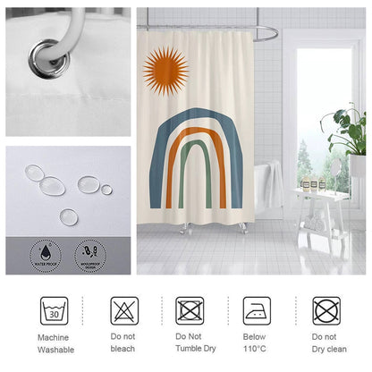 Nordic Simplicity Shower Curtains Abstract Waterproof