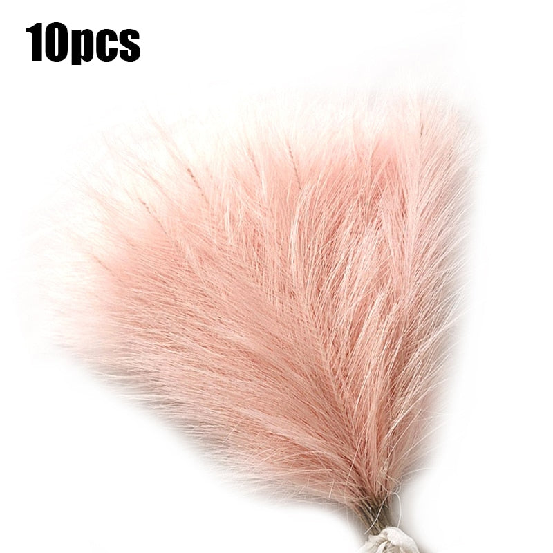 10Pcs Artificial Pampas Grass Bouquet Plant Reed (Multi Colors)