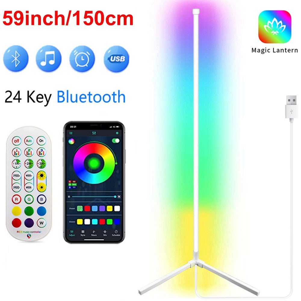 Dimmable Stand Tuya Smart RGB LED Mood Light Conner Lamp (USB/ Remote/ Multi Colors)