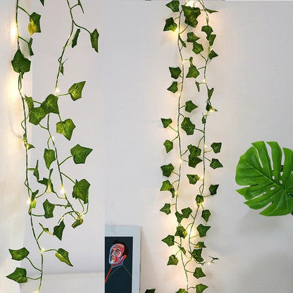 2M 20LED Artificial Leaf Garland Plants Vine