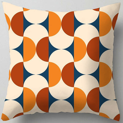 Luxury Plush Cushions Case Orange Yellow Brown Nordic Geometry (Multi Styles)