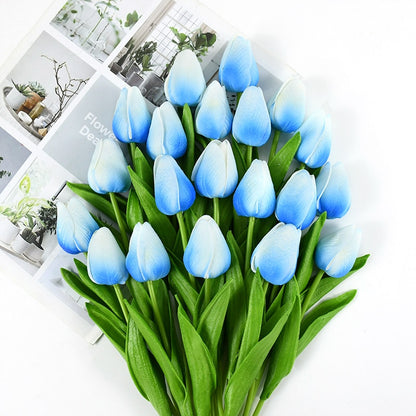 35 cm Tulip Flower Artificial Tulip Bouquet 10/5Pcs PE Foam Fake Flower Decor Home Garden Bouquet Decor