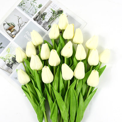 35 cm Tulip Flower Artificial Tulip Bouquet 10/5Pcs PE Foam Fake Flower Decor Home Garden Bouquet Decor