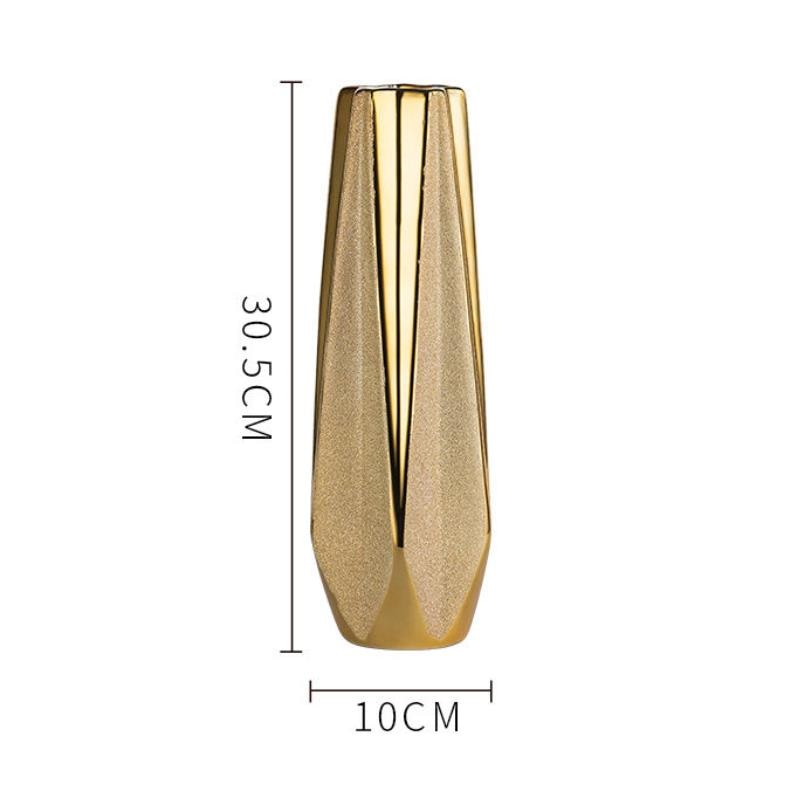 30CM Luxury Europe Gold Ceramic Vases (Multi Styles)