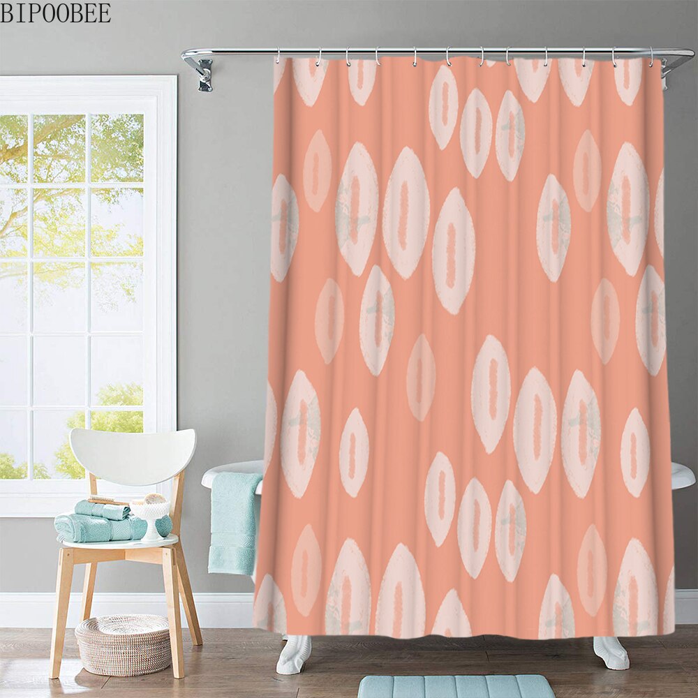 Beautiful Flowers Shower Curtain Cartoon Animal Printed with Hooks