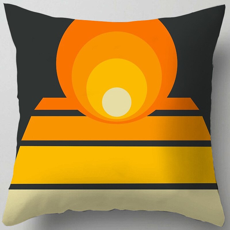 Luxury Plush Cushions Case Orange Yellow Brown Nordic Geometry (Multi Styles)