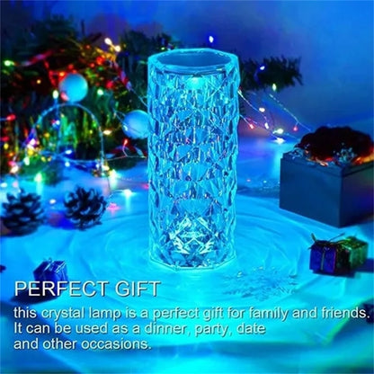 3/16 LED Crystal Table Lamp Rose Light Projector USB (Multi Colors)