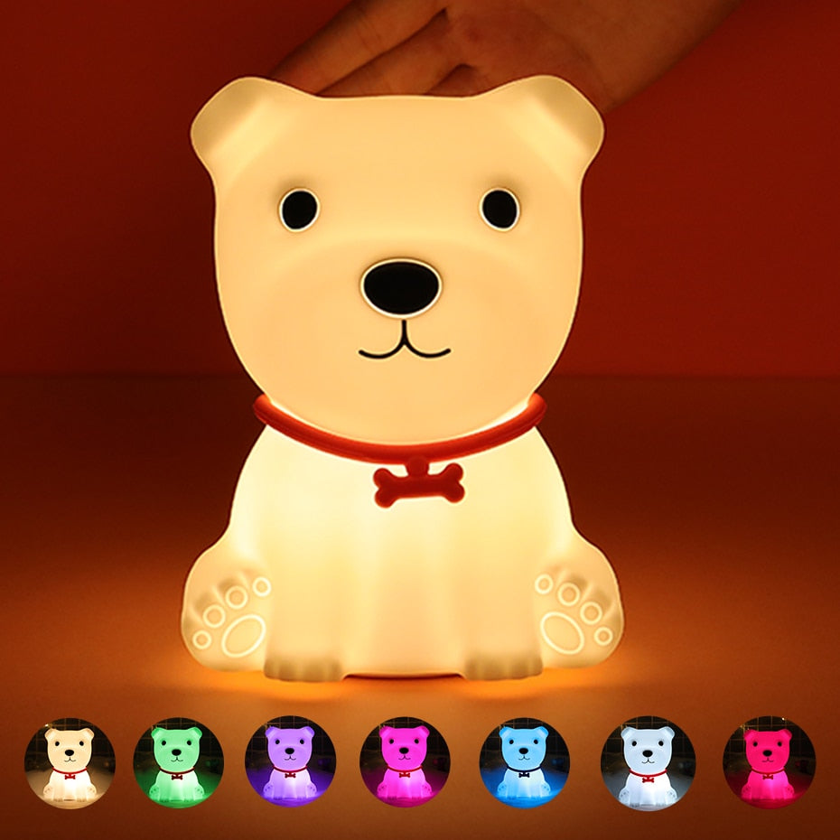 Cartoon LED Touch Sensor Colorful Night Light USB Rechargeable (Multi Styles)