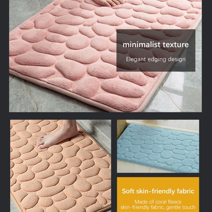 3D Cobblestone Embossed Non Slip Memory Foam Mat (Multi Styles/Colors)