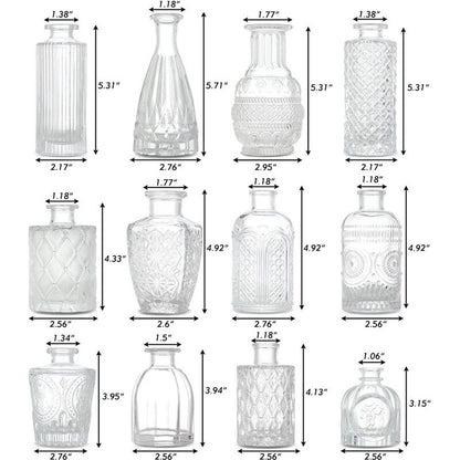 Simple Transparent Glass Small Nordic Aromatherapy Bottle Vase (Multi Styles)