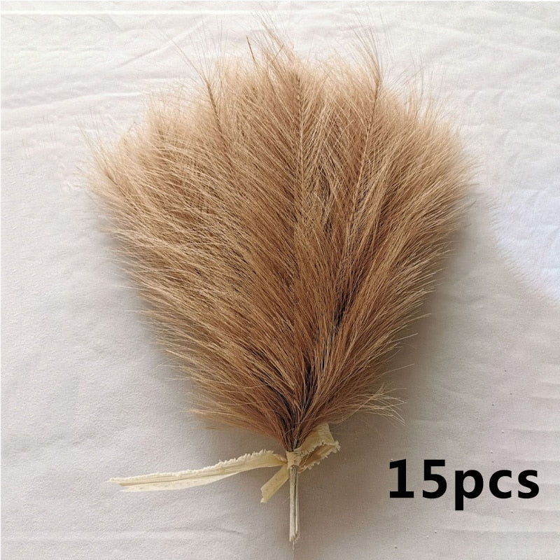 15pcs Artificial Pampas Grass Flower Bouquet (Multi Colors)