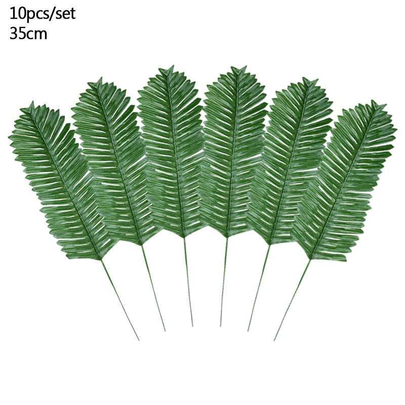 Artificial Tropical Palm Leaves Hawaiian Luau Safari Decoration Fake Plant