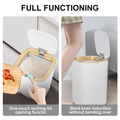 Smart Trash Can Large Capacity For Kitchen Bathroom Garbage Bin