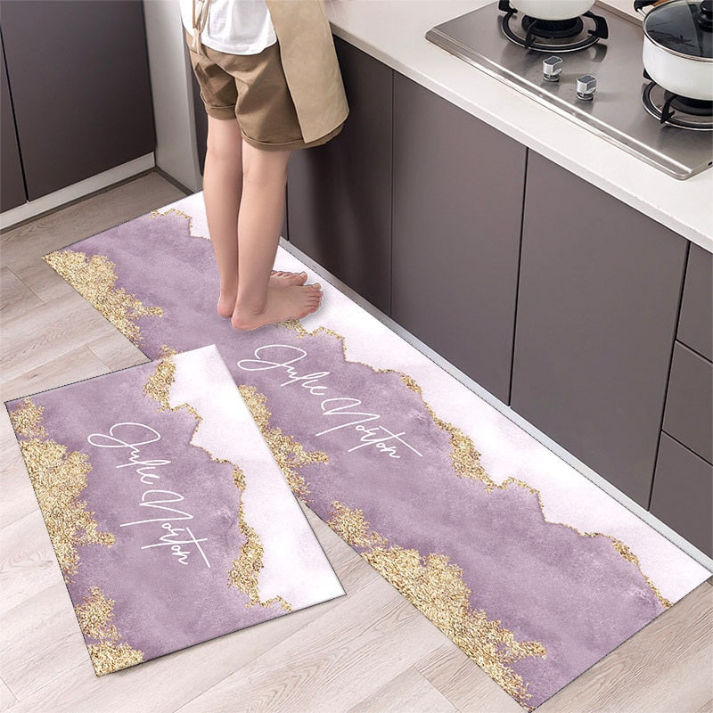 Fashion Simple Nordic Style Kitchen Mat Floor Carpet House Hold Carpet Long Strip Door Mat Modern Home Decor