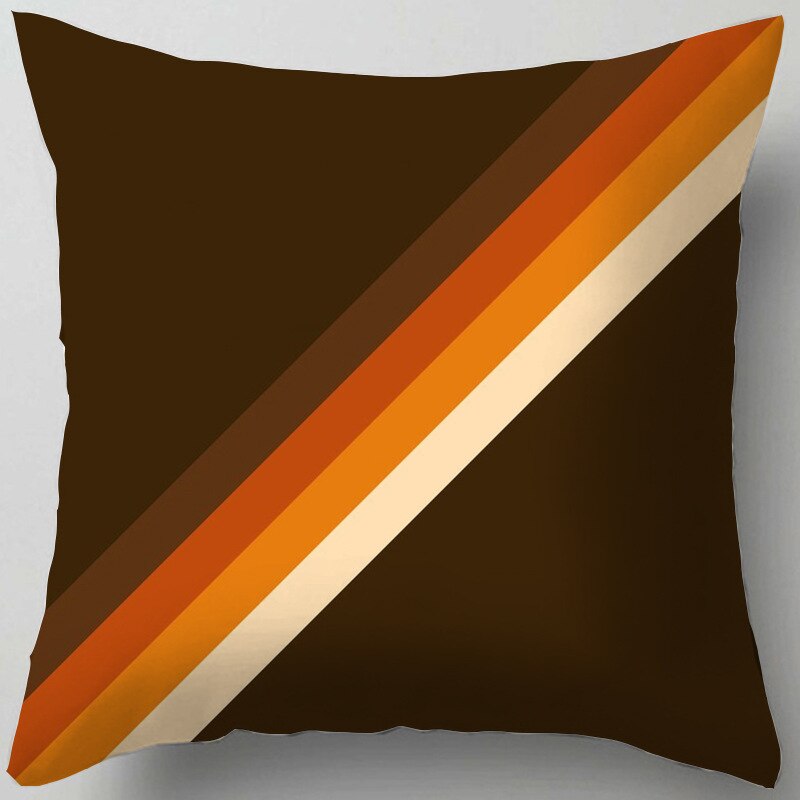 Luxury Plush Cushions Case Orange Yellow Brown Nordic Geometry (Multi Styles)