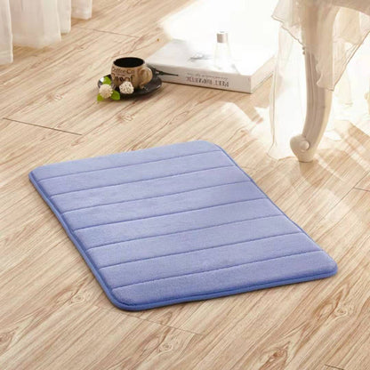 Coral Fleece Water Absorption Non-slip Memory Foam Washable Bathroom Mat (Multi Styles/Colors)