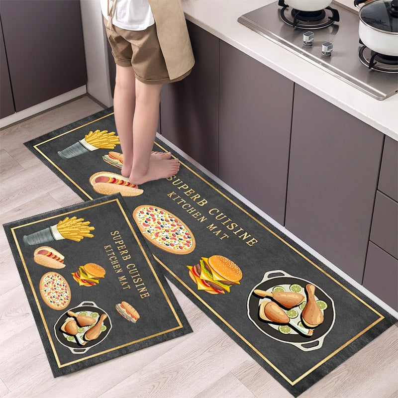 Fashion Simple Nordic Style Kitchen Mat Floor Carpet House Hold Carpet Long Strip Door Mat Modern Home Decor