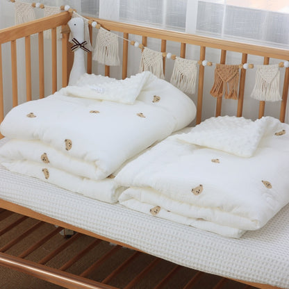 Thick Cotton Embroidered Bear or Tiger Baby Duvet Newborn Thermal Comforter