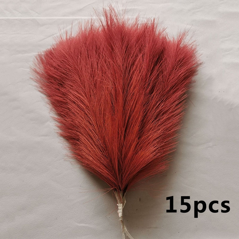 15pcs Artificial Pampas Grass Flower Bouquet (Multi Colors)