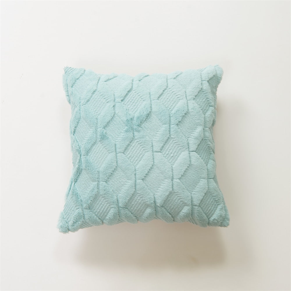 Cushion Cover Plush Pillow Cover (Multi Colors)