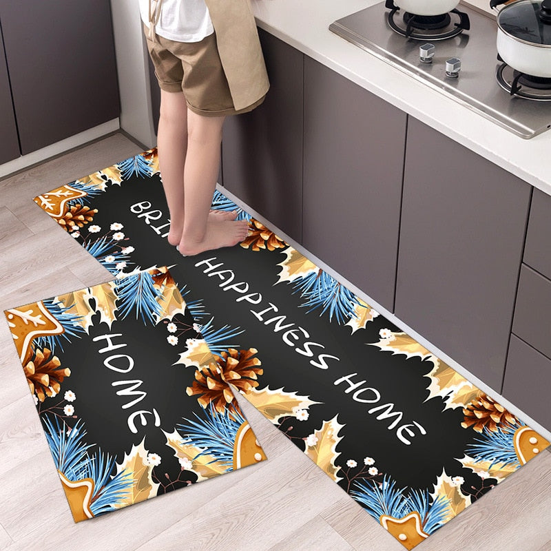 Fashion Simple Nordic Style Kitchen Mat Floor Carpet House Hold Carpet Long Strip Door Mat Modern Home Decor