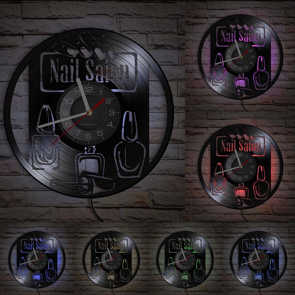 Design Wall Clock Fashion Beauty  Vinyl Record Wall Clock Decor (Multi Styles/Colors)