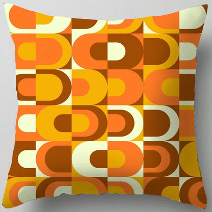 Luxury Plush Cushions Case Orange Yellow Brown Nordic Geometry (Multi Styles)