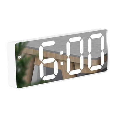 LED Mirror Table Clock (Multi Colors)