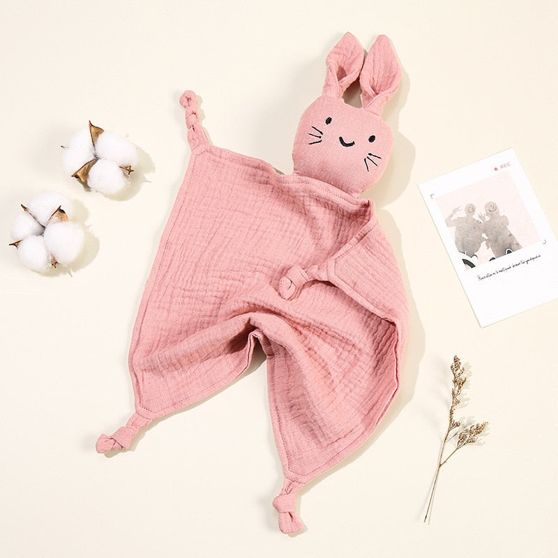 Soft Newborn Sleeping Dolls Cute Cat Towel Bibs Saliva Towel