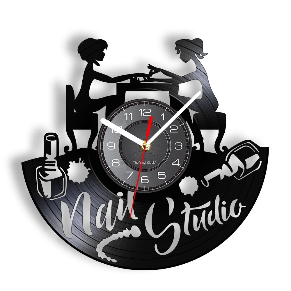 Design Wall Clock Fashion Beauty  Vinyl Record Wall Clock Decor (Multi Styles/Colors)