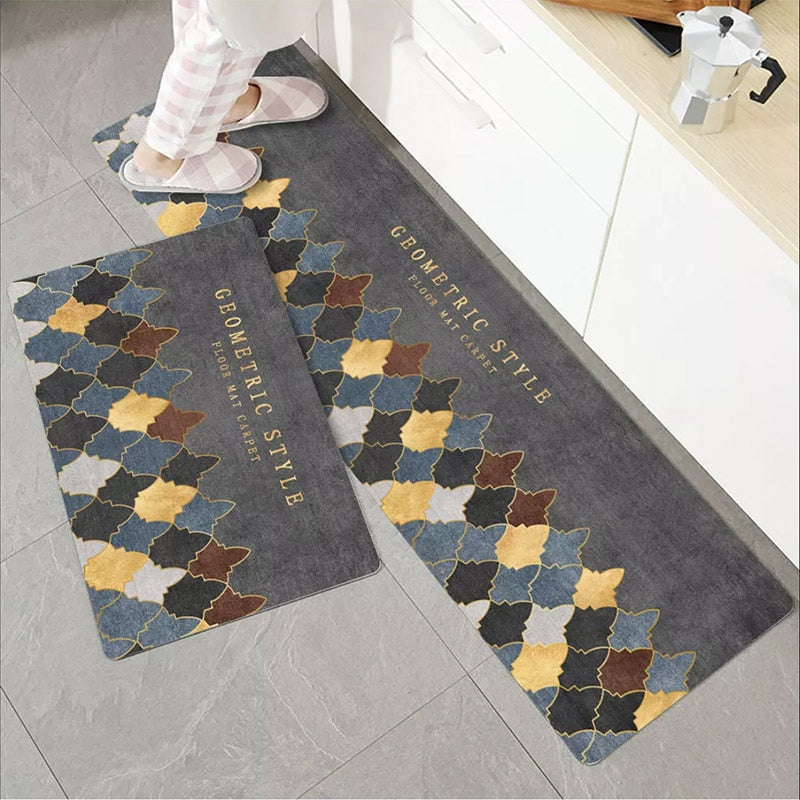 Fashion Simple Nordic Style Kitchen Mat Floor Carpet House Hold Carpet Long Strip Door Mat Modern Home Decor