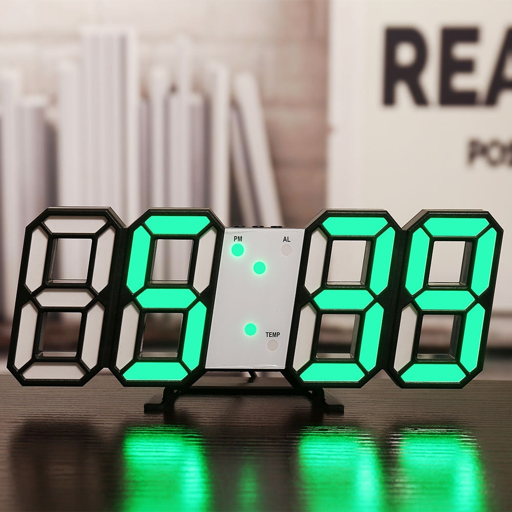 Smart 3D Digital Alarm Clock Wall (Multi Colors)