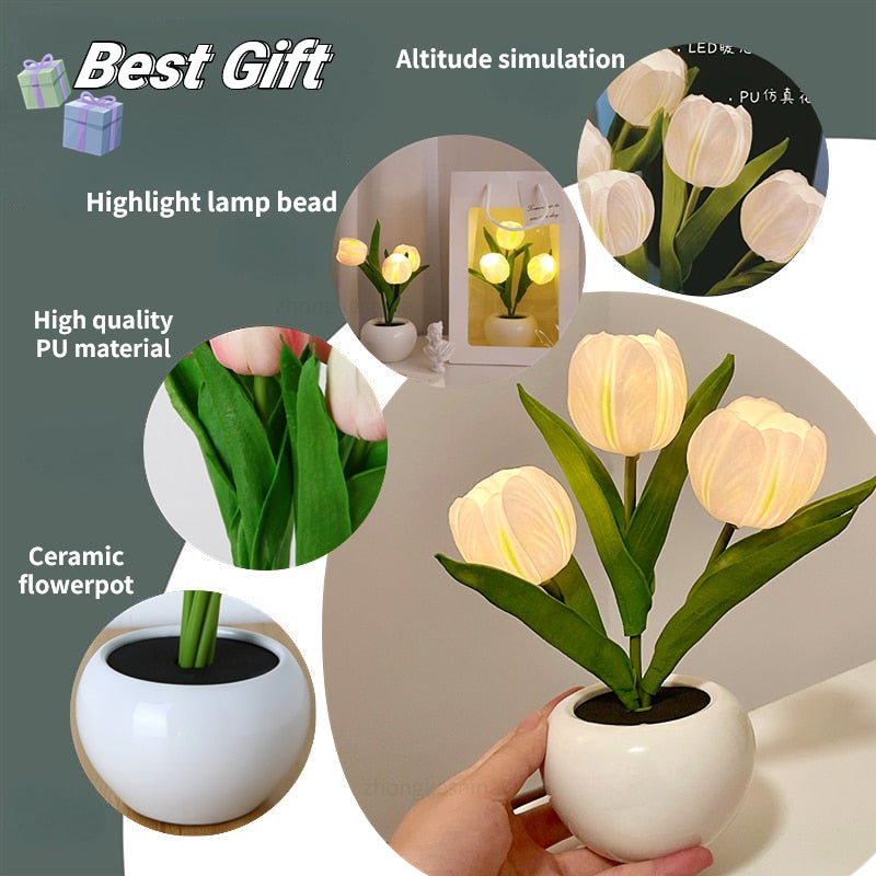 LED Tulip Table Lamp (Multi Colors)