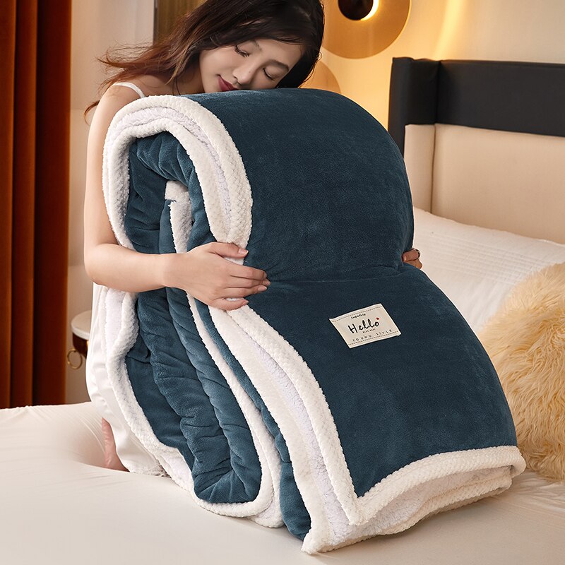 Thick Bedding Warm Winter Blanket Sherpa