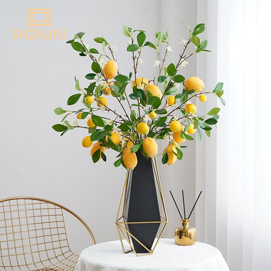 Faux Lemon Branches With Fruit 1PC